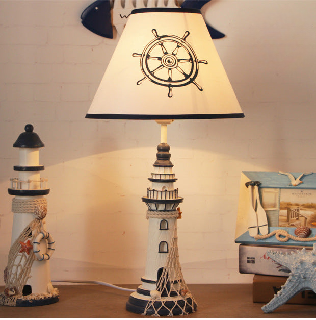 HarborGlow - Nautische Harz Schreibtischlampe mit einfachem Kopf