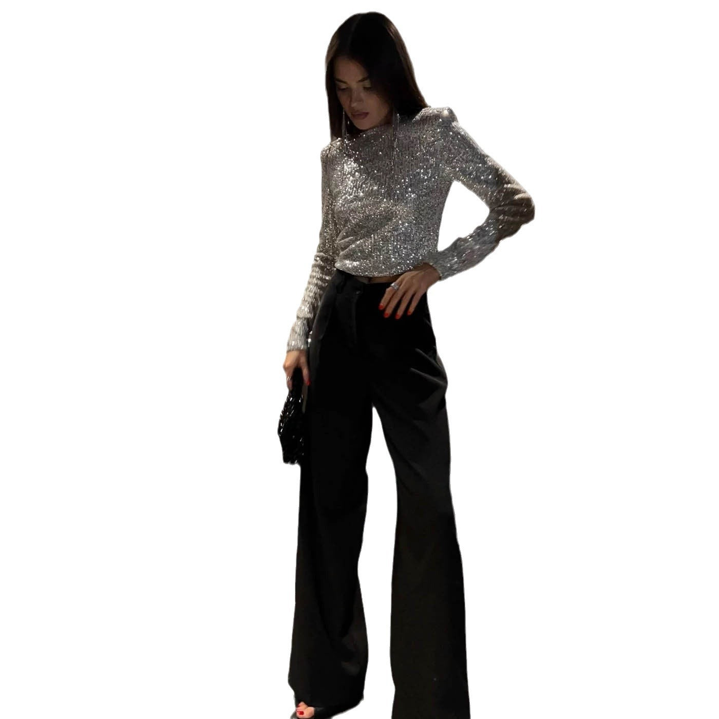 Grace – Langarm Pullover mit Pailletten für Damen