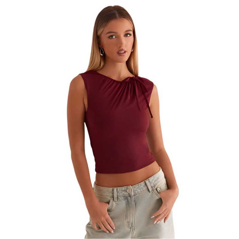 Freya - Legesyg Schulterrüschen und Knoten