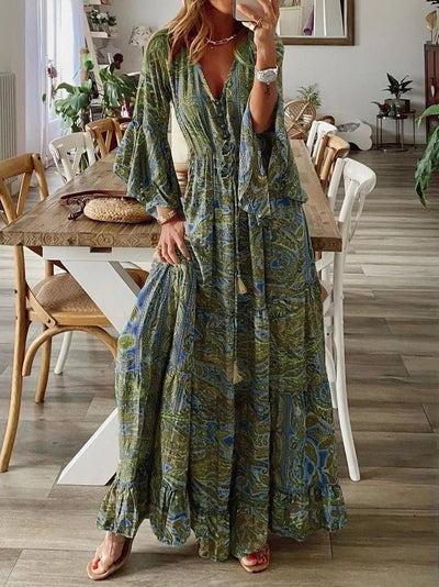 Agathe – Langes Kleid im Boho-Stil