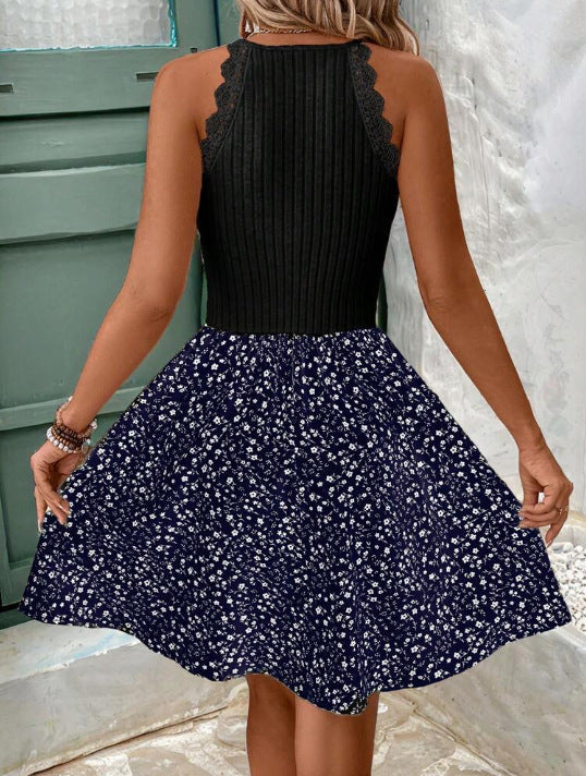 Andrea – Spitzenkleid mit Schlankem Patchwork-Design