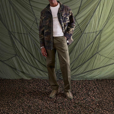 Herren lässige Utility-Jacke mit praktischen Taschen und hohem Kragen Aliams