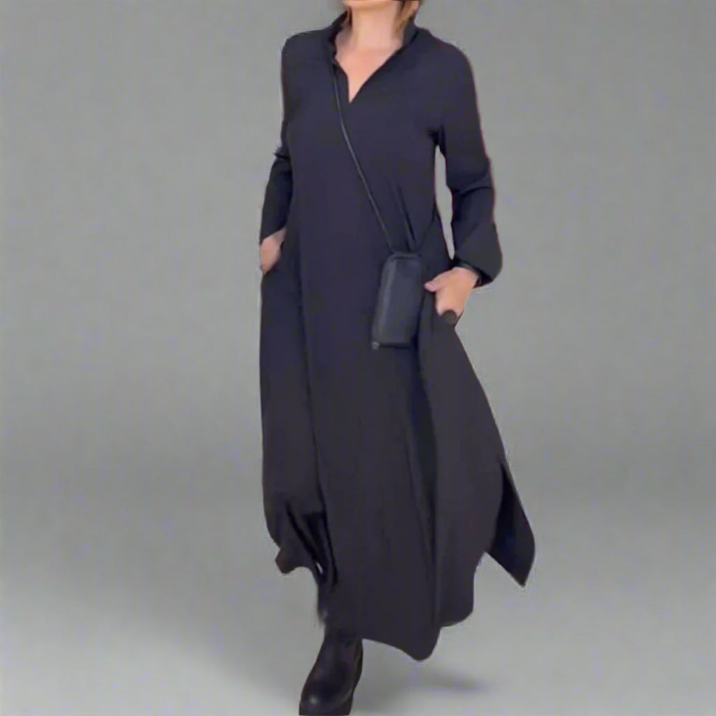 Sabine | Lockeres Langes Kleid mit Schlitz