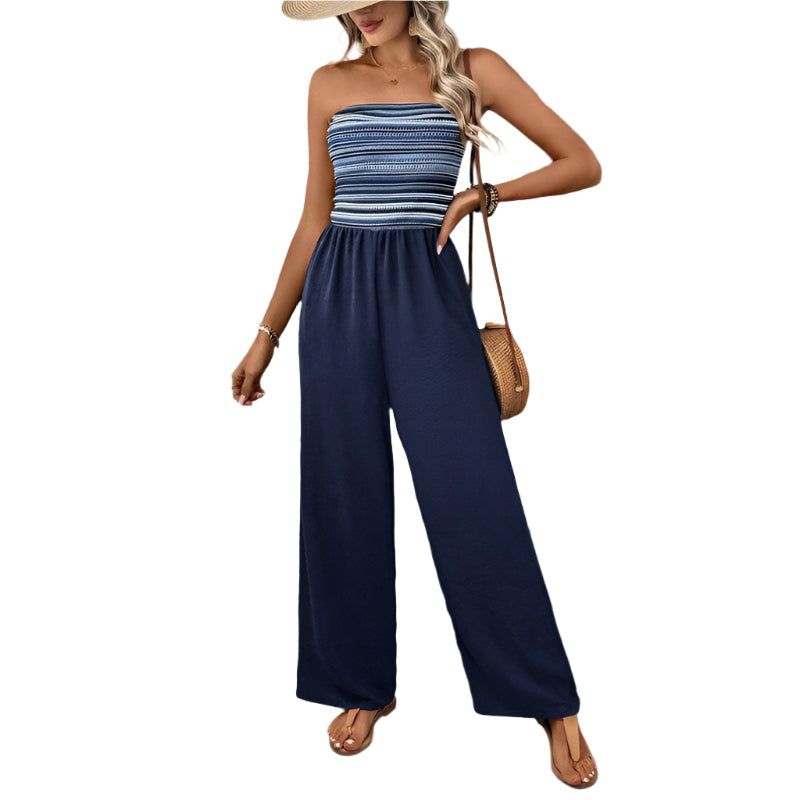 Belinda - Bandeau-Jumpsuit mit breiten Beinen