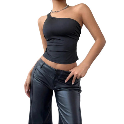 Ayla - Tanktop mit asymmetrischem Ausschnitt