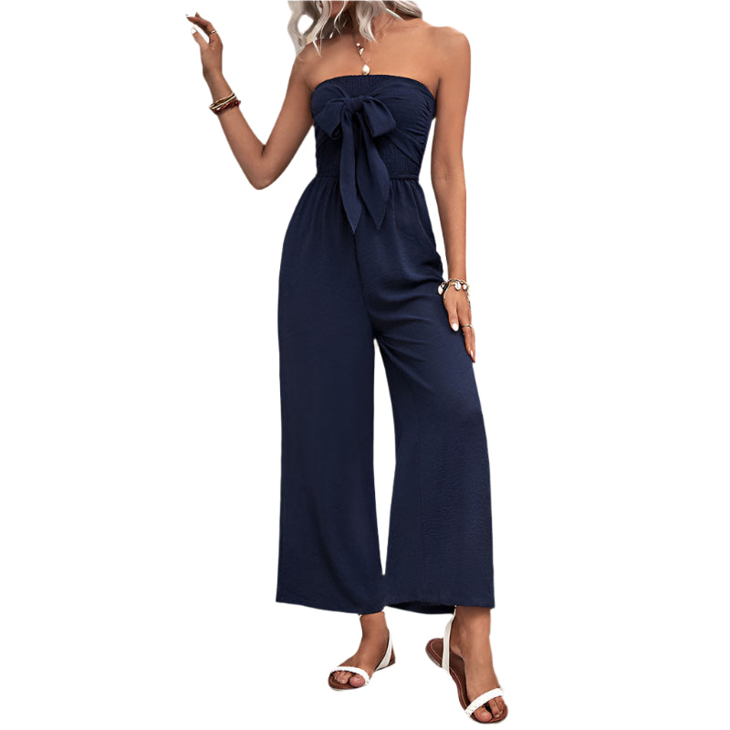 Colleen - Umschlagdesign und Jumpsuit mit elastischem Bund