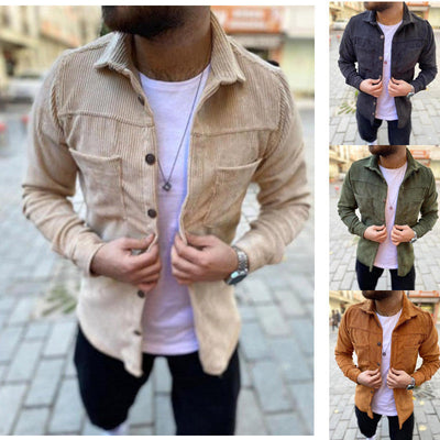 Herren lässige Cordjacke Aliams