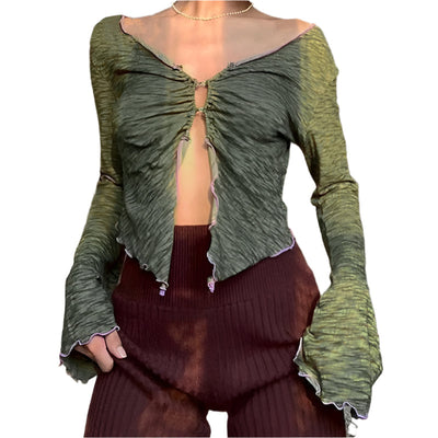 Lindsey - Kurzärmliges Oberteil mit Rüschen