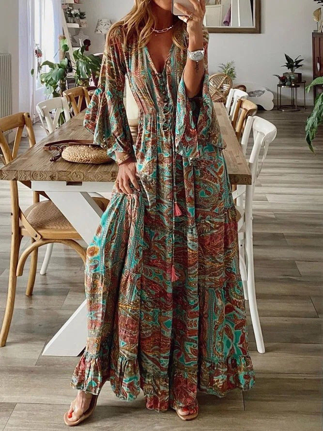 Agathe – Langes Kleid im Boho-Stil
