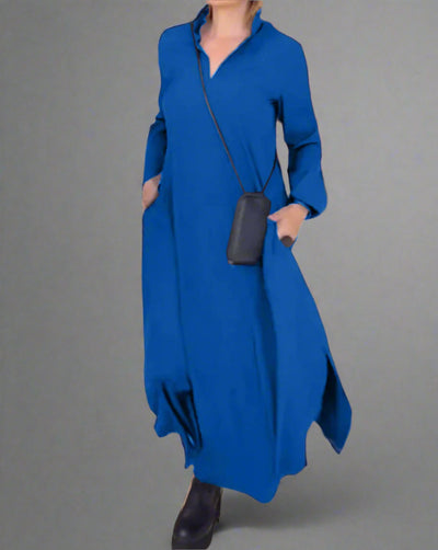 Sabine | Lockeres Langes Kleid mit Schlitz