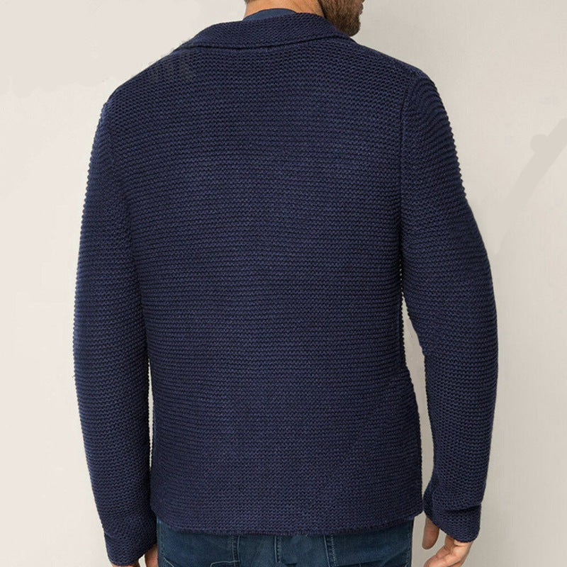 Herren Strickblazer mit strukturiertem Design und praktischen Taschen Aliams