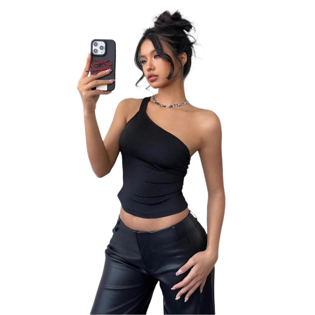 Ayla - Tanktop mit asymmetrischem Ausschnitt