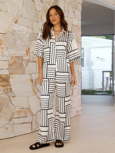 Rieke | Schickes zweiteiliges bedrucktes Co-Ord Set