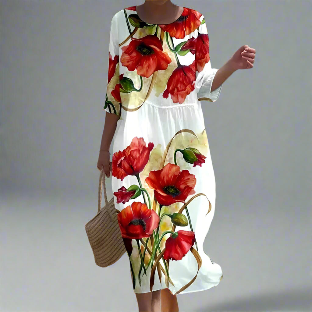 Gudula | Luftiges Maxikleid mit Blumenprint