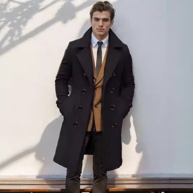 Herren eleganter Wool Trenchcoat Aliams