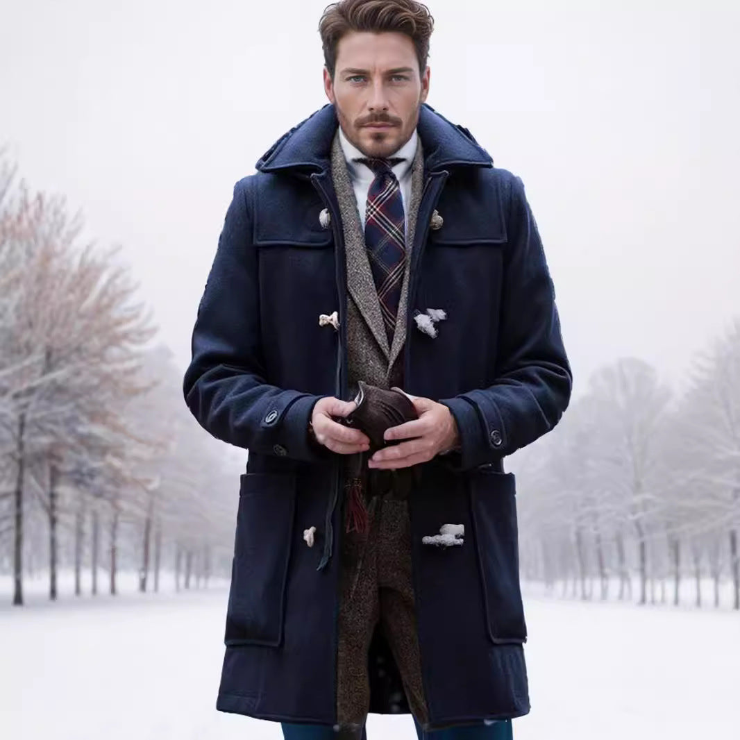 Herren eleganter Dufflecoat mit klassischem Design Aliams