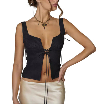 Johanne - Sofistizierte Spitztop ohne Ärmel