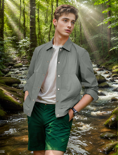 Herren modische Übergangsjacke mit praktischen Taschen Aliams