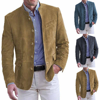 Herren elegante Wildlederjacke im modischen Schnitt Aliams
