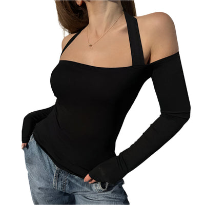 Thea - Langärmliges Off-Shoulder-Top