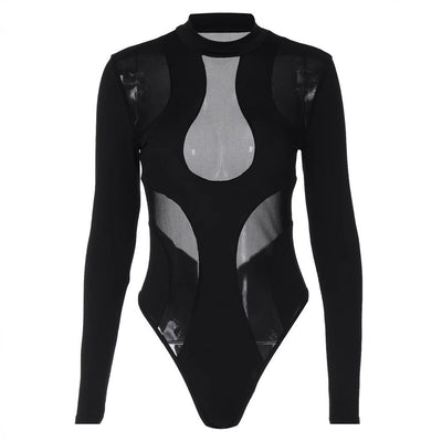 Trendiger Damen Bodysuit mit Cut-Outs & Mesh-Einsätzen – Nayeli