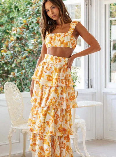 Ibrahimma - orangefarbenes set