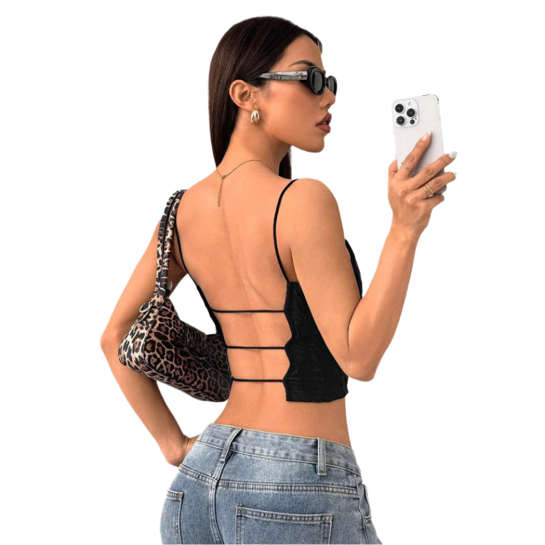 Zaria - Top mit schmalen Spaghettiträgern