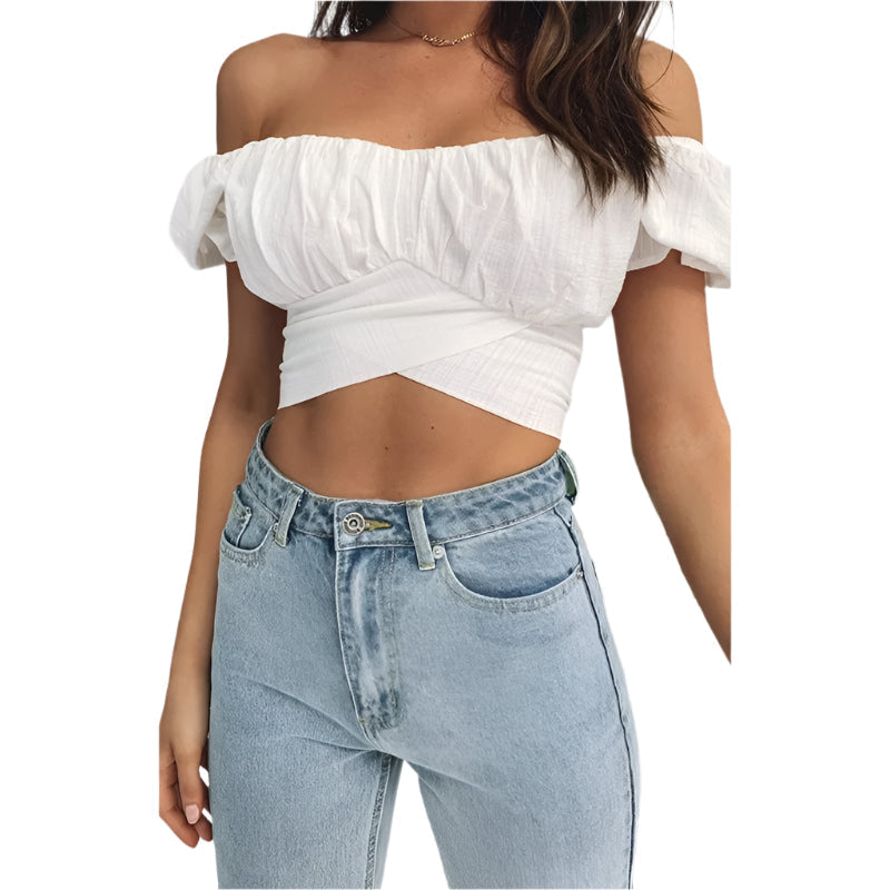 Philline - Off-Shoulder Crop Top