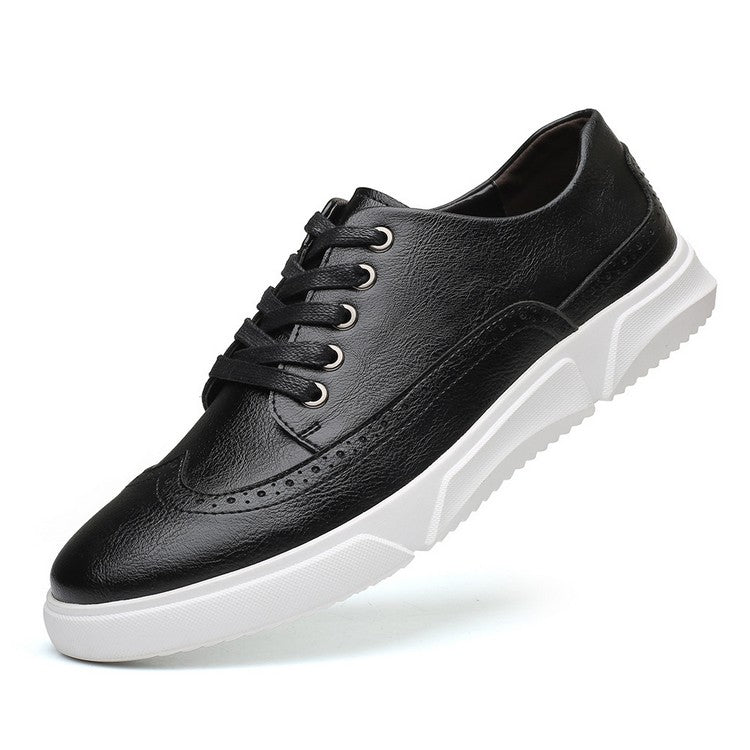 Elegante herren-sneaker aus leder für smart-casual-anlässe