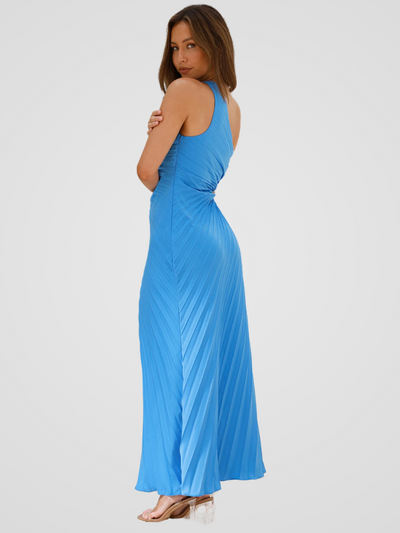 AURORA ONE SHOULDER PLISSEEKLEID