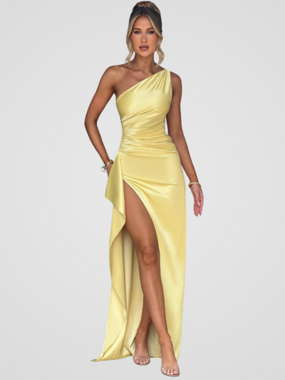 SOLEIL SATIN MAXIKLEID