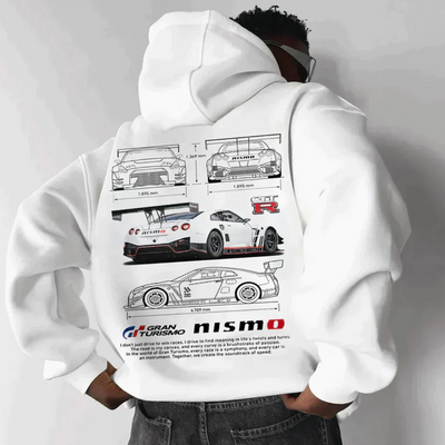 Oversize Kapuzenpullover mit auffälligem Print