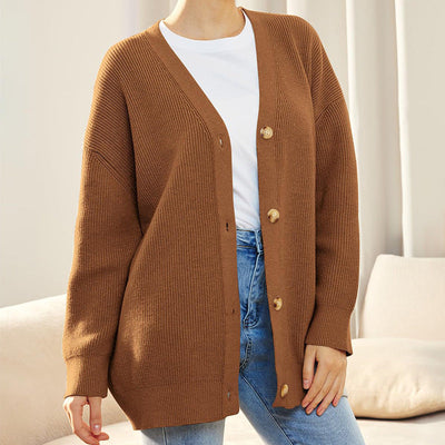 Oversized Strickjacke mit Knopfdetails für Gemütlichkeit