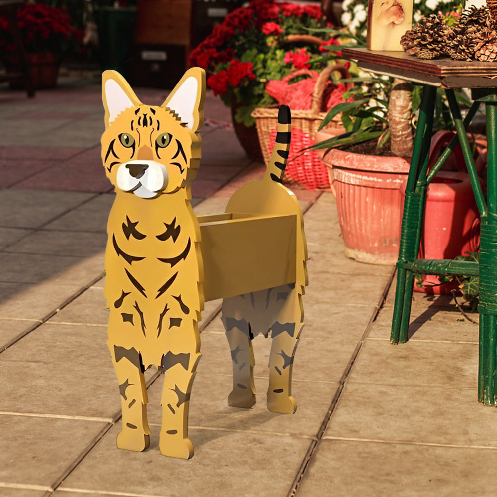 Bengal Cat Flower Pot