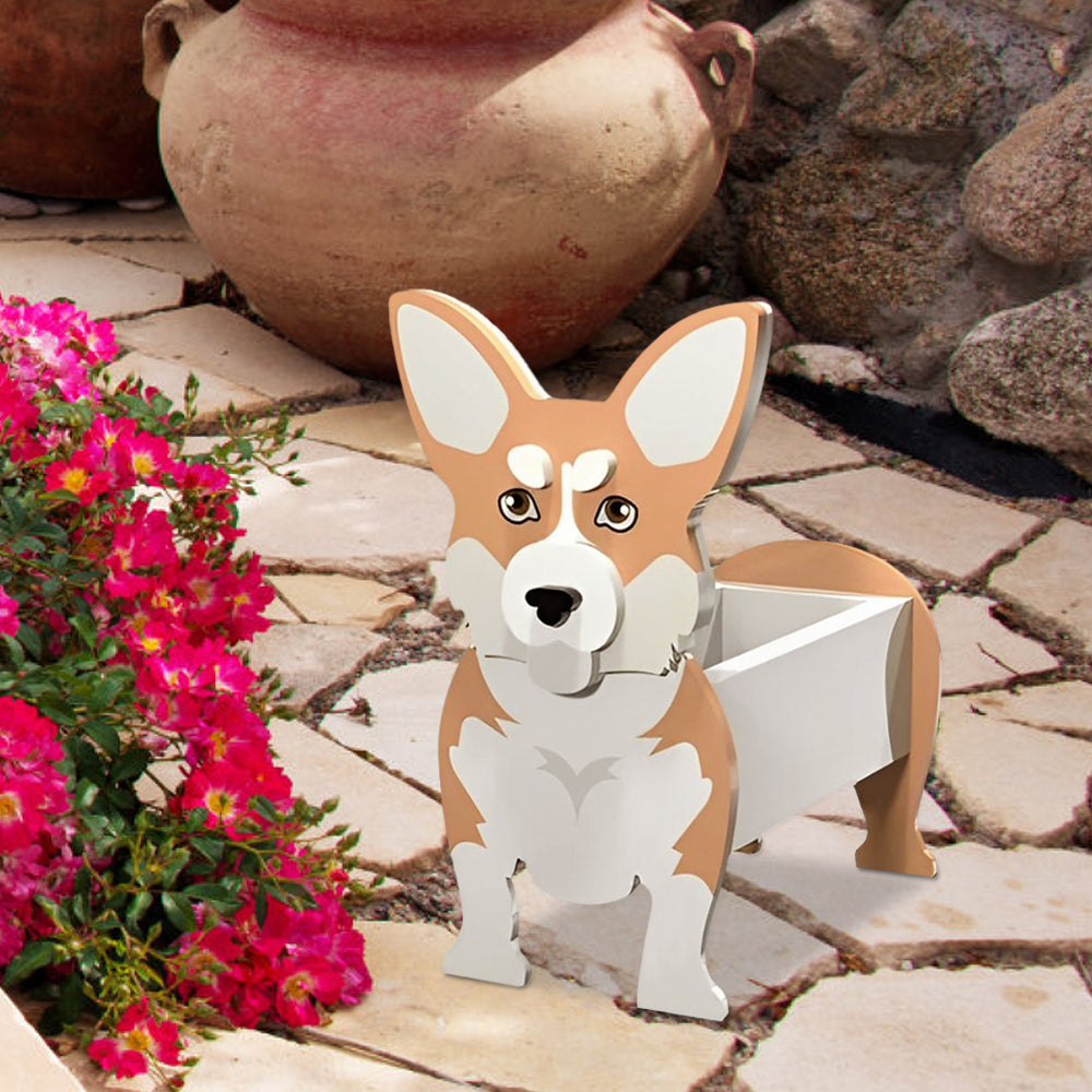 Corgi-Themed Flower Pot