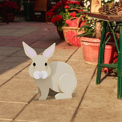 Gelber Kaninchen-Blumentopf