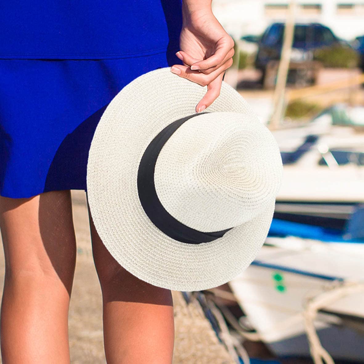 Leichter Handgefertigter Sommer-Panama-Hut mit breiter Krempe – Enzo