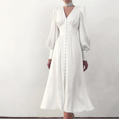 Philine - Leichtes Sommerkleid Damen Elegantes Langarmkleid