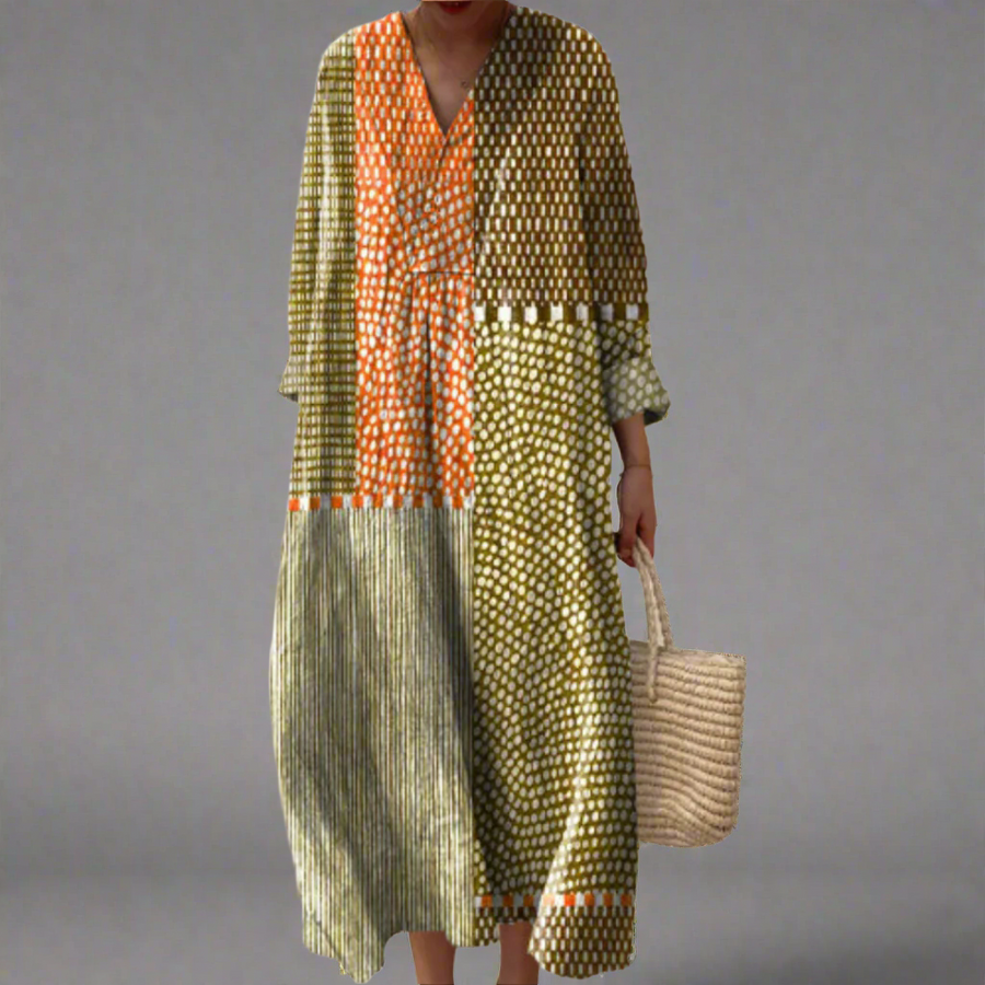 Tredelinde | Premium Geometrisches Elegantes Kleid