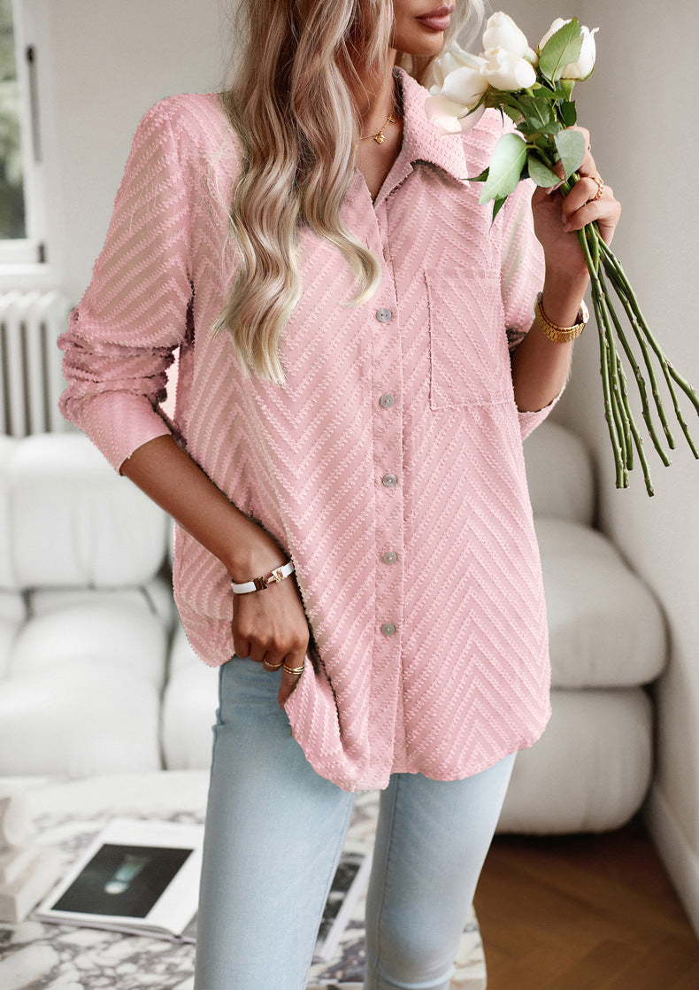 Quintina - Rosa Bluse mit Muster