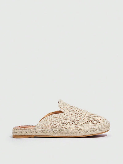 Renate – Espadrille Flats Damen Mit Zopfdetail Sommer Boho