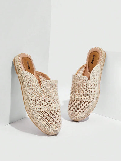 Renate – Espadrille Flats Damen Mit Zopfdetail Sommer Boho