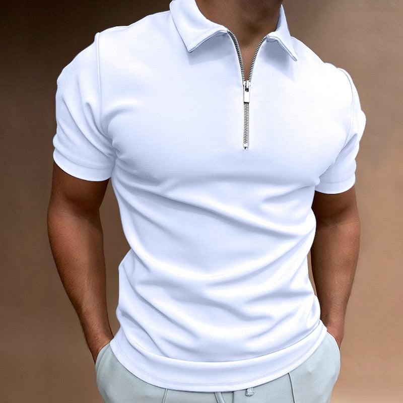 Modernes Slim Fit Polo mit Reißverschluss (1 Kaufen, 1 Gratis) - VestoZip™ Herren-Polo