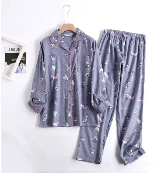 Roxana - Bequemes Damen Pyjama-Set mit lebendigen Mustern