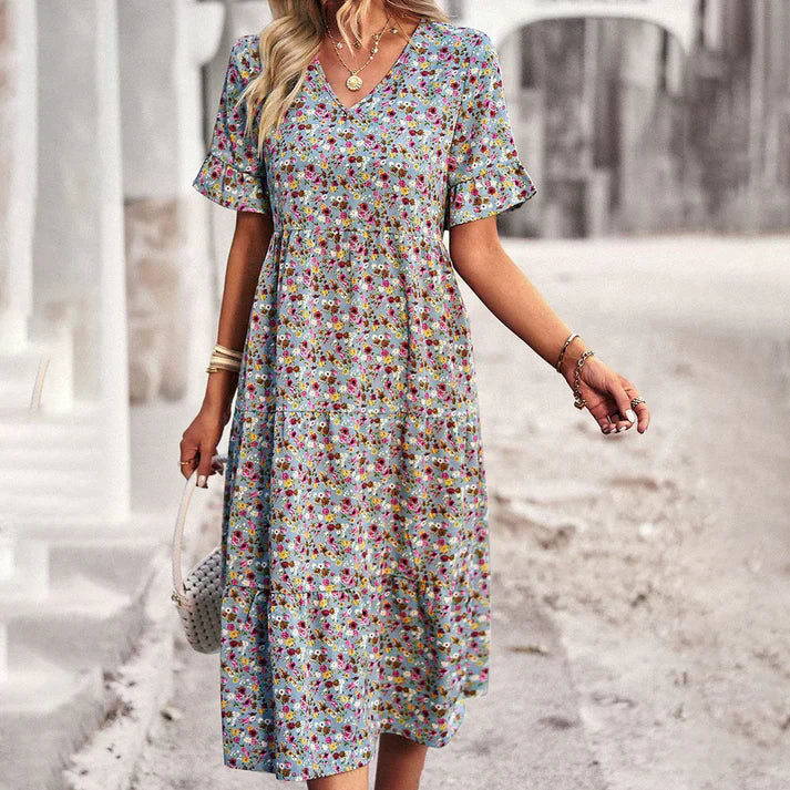 Lena – sommerkleid mit blumenprint