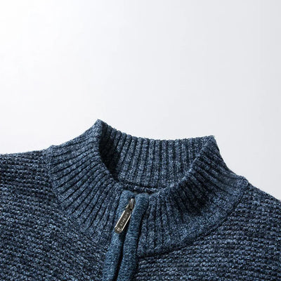 Leon - Strickjacke mit Steppmuster und Reißverschluss