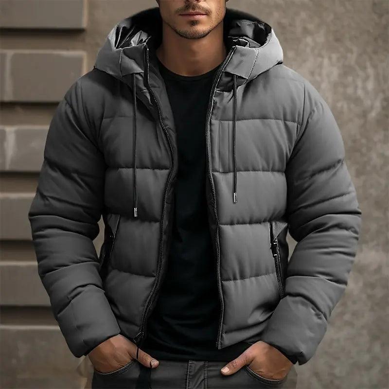 Tactishce Puffer Winterjacke mit Kapuze