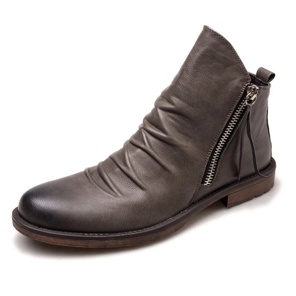 Elegante chelsea-boots aus echtem leder für herren