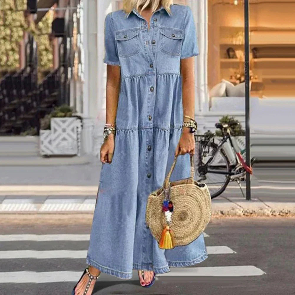 Vibeke | Weiche Denim-Kleid