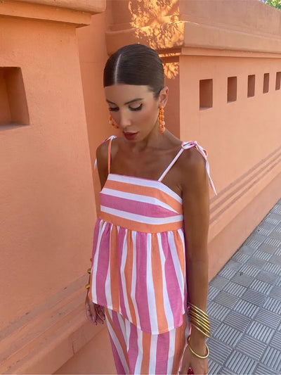 Hanne™ | Elegantes Damen Sommeroutfit mit Muster